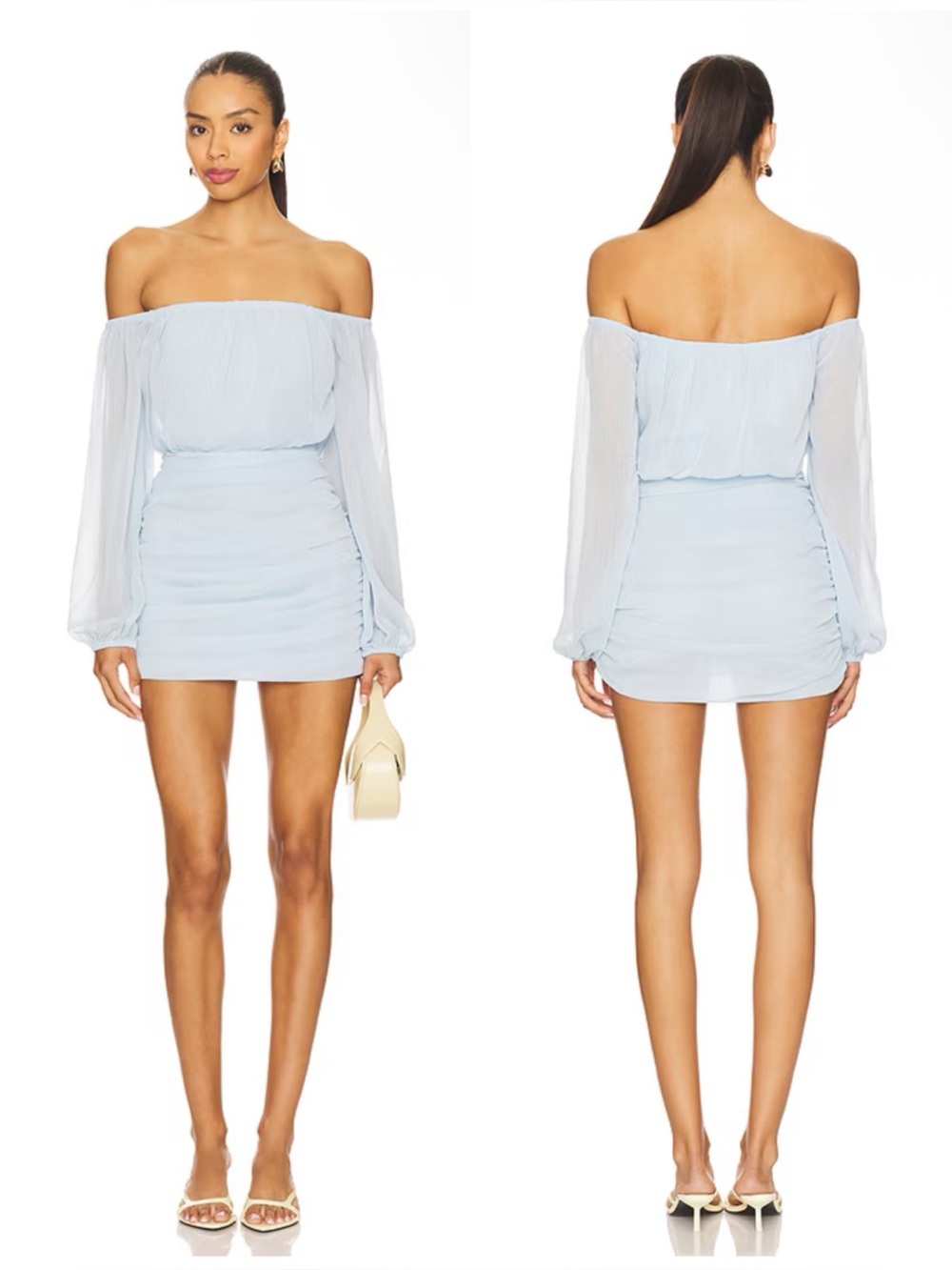 SNDYS Allena Mini Dress in Blue Size L
